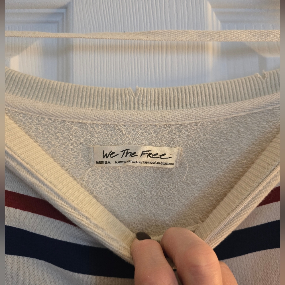 NWOT Free People Graphic Camden Pullover Stars & Stripes - Picture 5 of 8